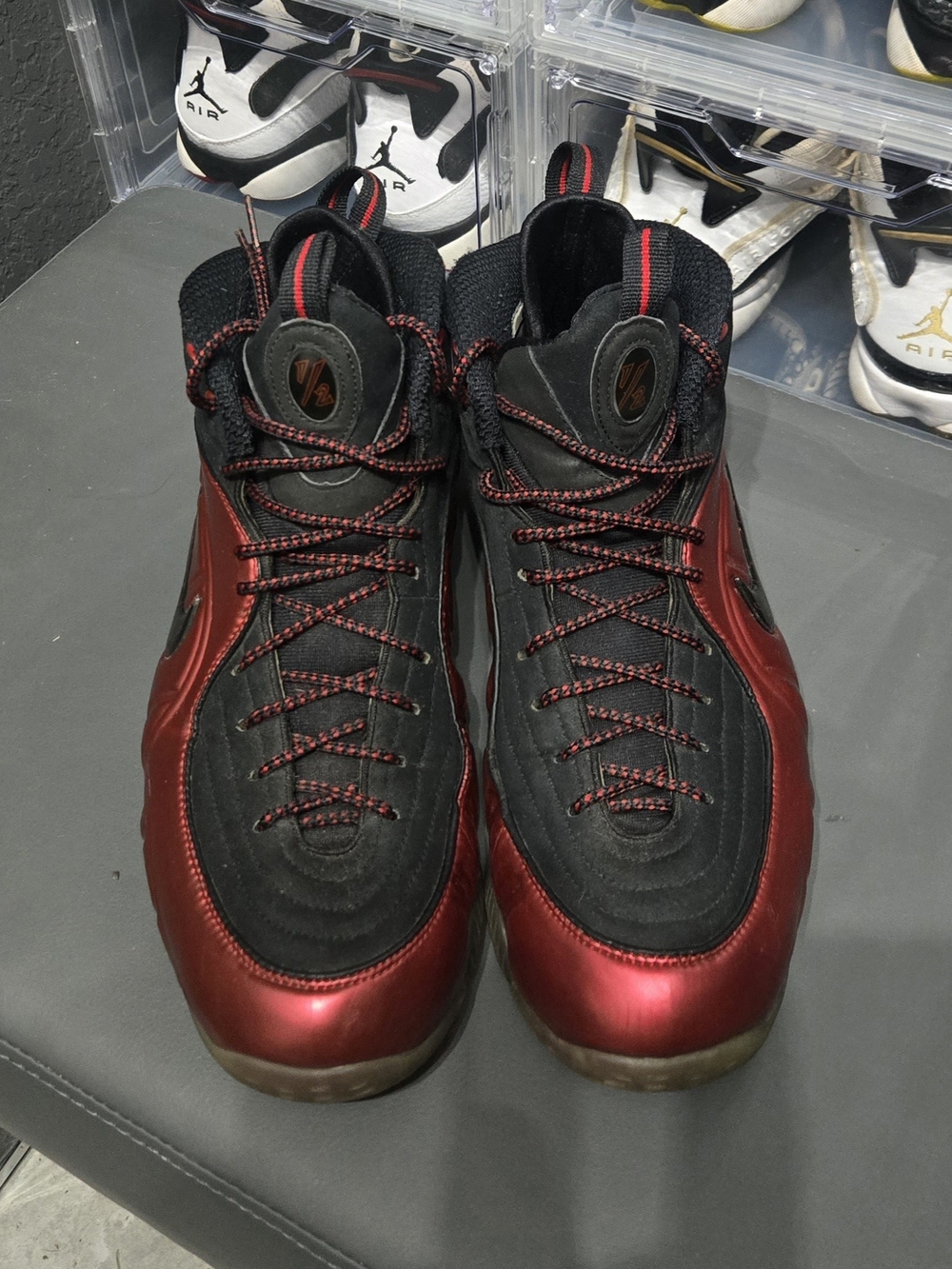 Mens Nike Air Penny 1/2 Cent              Size 11 (Burgundy & Black)